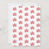 Pink Floral Baby Dusche Baby Bingo Card (Rückseite)