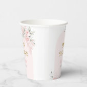Pink Floral Baby Dusche Mädchen Pappbecher (Rechts)