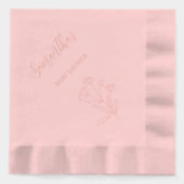 Pink Floral Baby Dusche Servietten Mit Folie (Vorderseite)