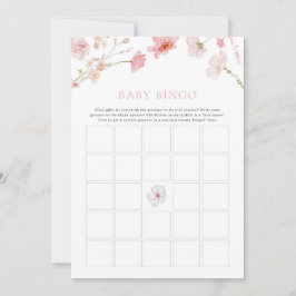 Pink Floral Baby Duschgel Spiel Baby Bingo Spiel