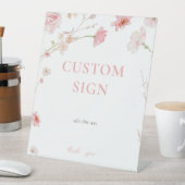 Pink Floral Baby in Bloom Baby Dusche Custom-Schil Sockelschild (In Situ)