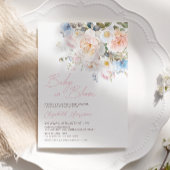 Pink Floral Baby in Bloom Baby Dusche Einladung