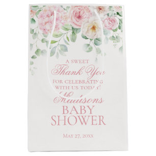 Pink Floral Baby in Bloom Baby Duschfavoriten Mittlere Geschenktüte