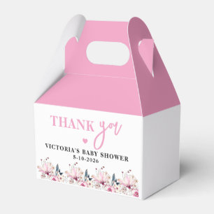 Pink Floral Baby in Bloom Baby Showbox Geschenkschachtel