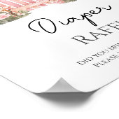 Pink Floral Baby in Bloom Butterfly Diaper Raffel Poster (Ecke)