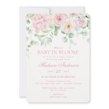 Pink Floral Baby in Bloom Hydrangea Babydusche