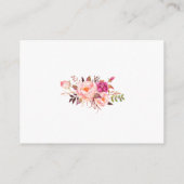 Pink Floral Baby Shooting Books for Baby Card Begleitkarte (Rückseite)