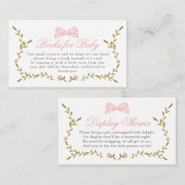 Pink Floral Baby Shooting Books for Baby Display Begleitkarte