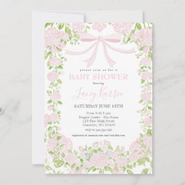 Pink Floral Baby Shower Invitation,  Einladung