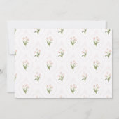 Pink Floral Baby Shower Invitation,  Einladung (Rückseite)