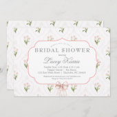 Pink Floral Baby Shower Invitation,  Einladung (Vorne/Hinten)