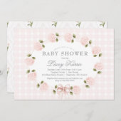 Pink Floral Baby Shower Invitation,  Einladung (Vorne/Hinten)