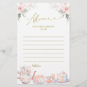 Pink Floral Baby Tea Party Beratung für Eltern