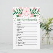 Pink Floral Baby Wortspiel (Stehend Vorderseite)