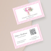 Pink Floral Baking Mixer Business Card Visitenkarte