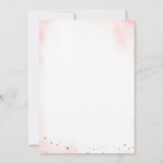 Pink Floral Ballerina Tutu Erregte Kinderdusche Einladung (Rückseite)