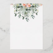 Pink Floral Ballon Es ist eine Girl Baby Dusche Folieneinladung (Rückseite)