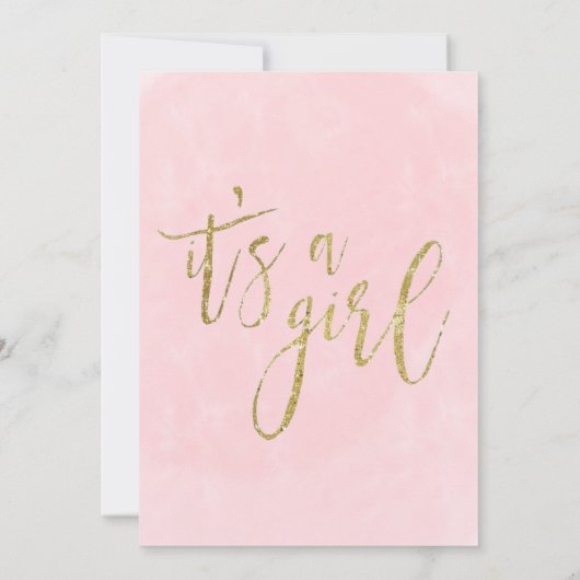 Pink Floral Balloon Girl Einladung (Rückseite)