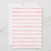 Pink Floral Banner Safari Babys Danke Karte (Rückseite)