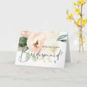 Pink floral be my Bridesmaid Vorschlag Wedding Car Karte (Gelbe Blume)