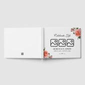 Pink Floral Beerdigung Gästebuch (Voll)