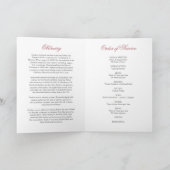 Pink Floral Beerdigung Orden des Service Foto Prog Programm (Innenseite)