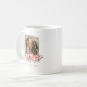 Pink Floral Best Mama Ever Foto Kaffeetasse (Vorderseite Links)
