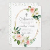 Pink Floral Bestätigung Einladung (Vorne/Hinten)