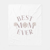 Pink Floral Beste Mama je Fleecedecke (Vorderseite)