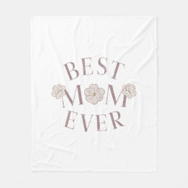 Pink Floral Beste Mama je Fleecedecke