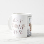 Pink Floral Beste Mama je Kaffeetasse (Vorderseite Links)