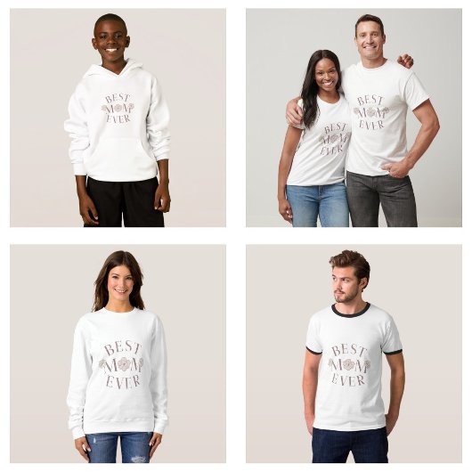 Pink Floral Beste Mama je T-Shirt