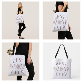 Pink Floral Beste Mama je Tasche