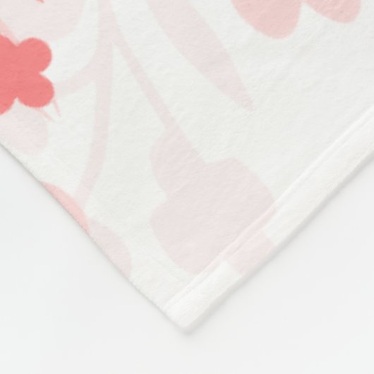 Pink floral blanket fleecedecke (Ecke)