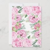 Pink Floral Blätter Nuestra Boda Spanish Wedding Einladung (Rückseite)