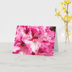 Pink Floral Bliss - Personalisierte Geburtstagskar Karte