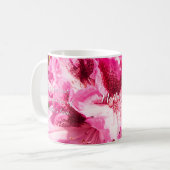 Pink Floral Bliss - Personalisierter Muttertag Kaffeetasse (Vorderseite Links)