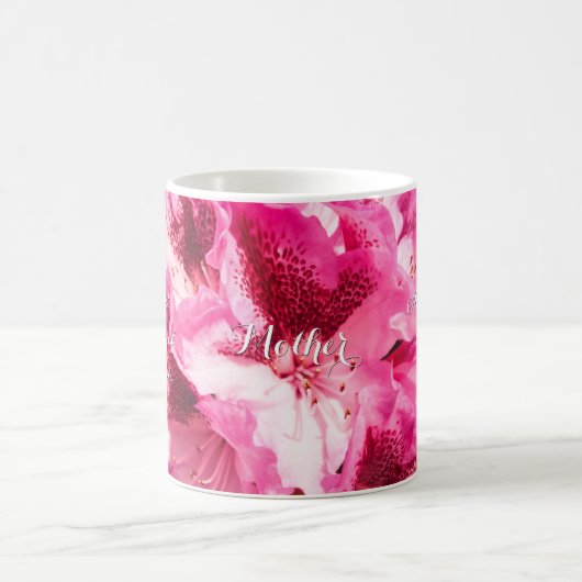 Pink Floral Bliss - Personalisierter Muttertag Kaffeetasse (Mittel)