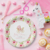 Pink Floral Blocks Alphabet Pappteller (Party)