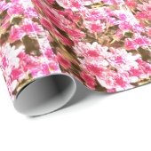 Pink Floral Bloom Pattern – Soft Botanical Design Geschenkpapier (Rolleneckpunkt)