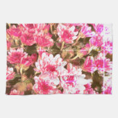 Pink Floral Bloom Pattern – Soft Botanical Design Geschirrtuch (Horizontal)