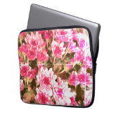 Pink Floral Bloom Pattern – Soft Botanical Design Laptopschutzhülle (Vorderseite Links)