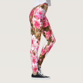 Pink Floral Bloom Pattern – Soft Botanical Design Leggings (Rechts)