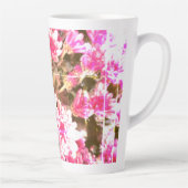 Pink Floral Bloom Pattern – Soft Botanical Design Milchtasse (Rechts)