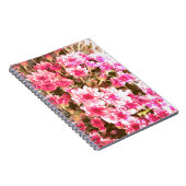 Pink Floral Bloom Pattern – Soft Botanical Design Notizblock (Rechte Seite)