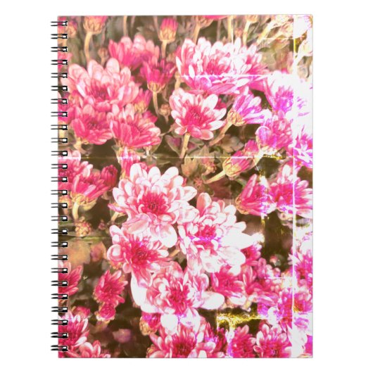 Pink Floral Bloom Pattern – Soft Botanical Design Notizblock (Vorderseite)