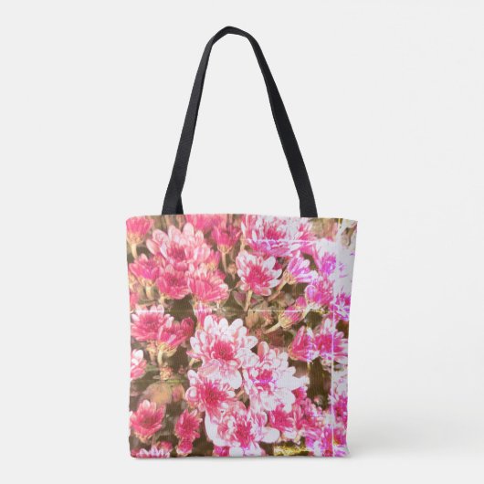 Pink Floral Bloom Pattern – Soft Botanical Design Tasche (Rückseite)