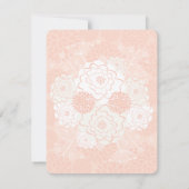 Pink Floral Blooms Mason Jar Wedding Vielen Dank Einladung (Rückseite)