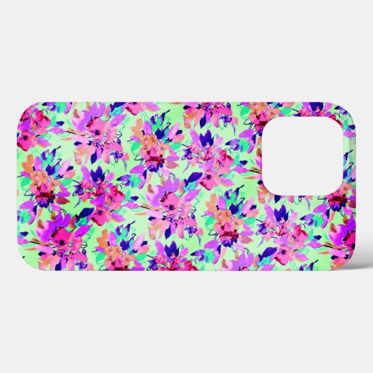 Pink Floral Blume Case-Mate iPhone Case (Rückseite (Horizontal))