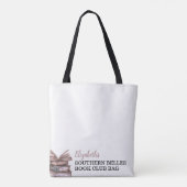 Pink Floral Book Lovers Buchlesung Tote Bag Tasche (Rückseite)